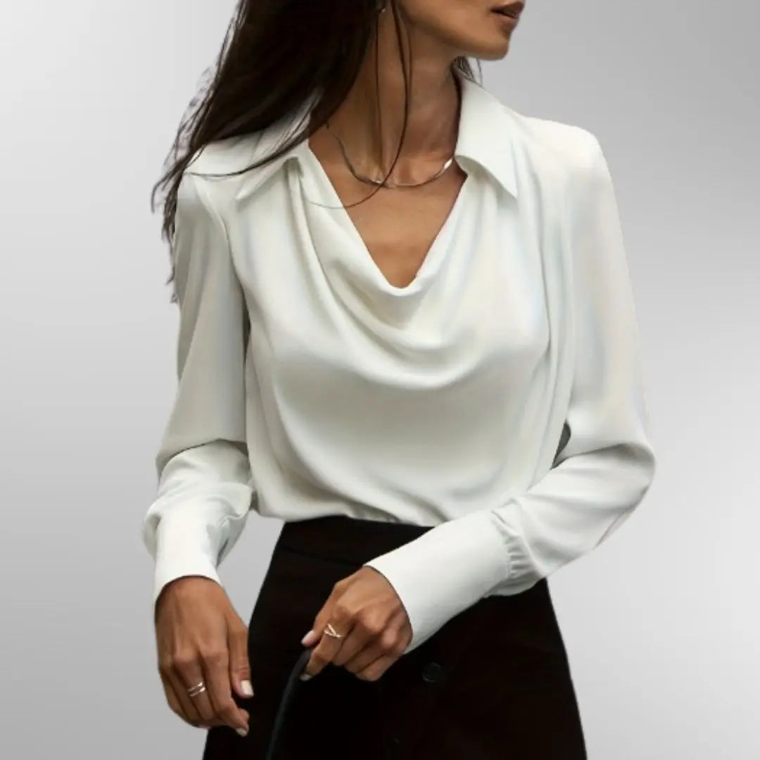 Violet™ | Elegant Satin Blouse Mani And Rosi