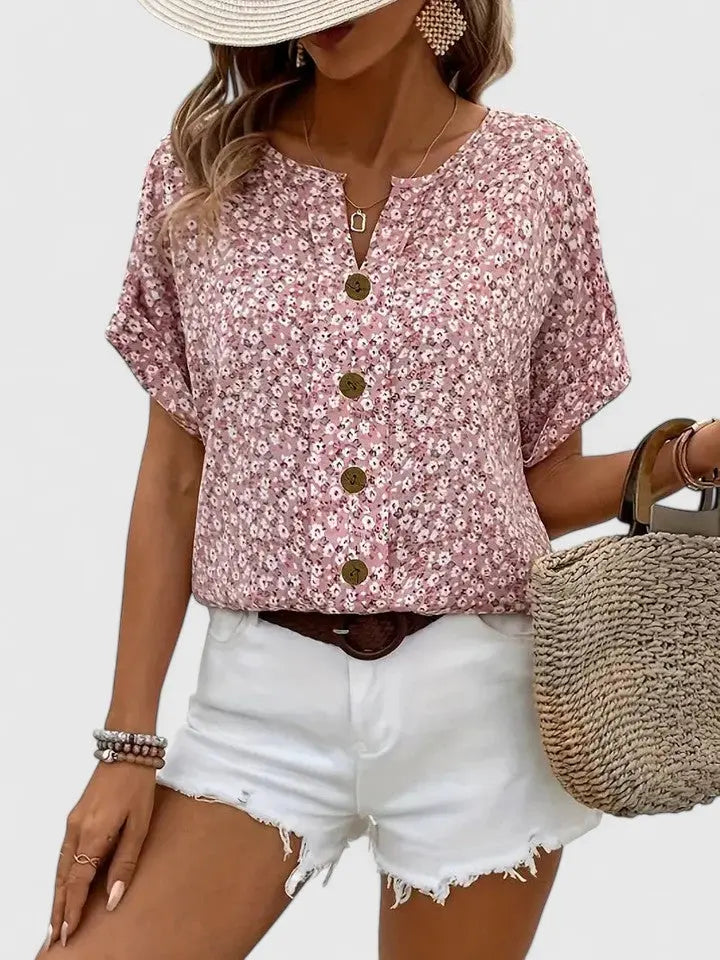 Sabine - Elegant Floral Summer Top Hazel & Ruth