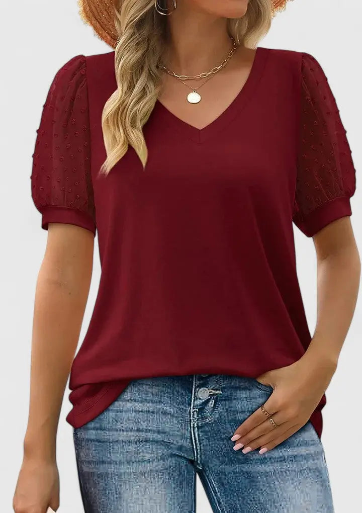 Sofrenia | Comfortable V-Neck Top Hazel & Ruth