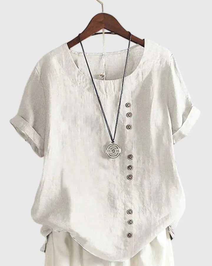 Elisavie | Comfortable Short Sleeve Blouse Mani And Rosi