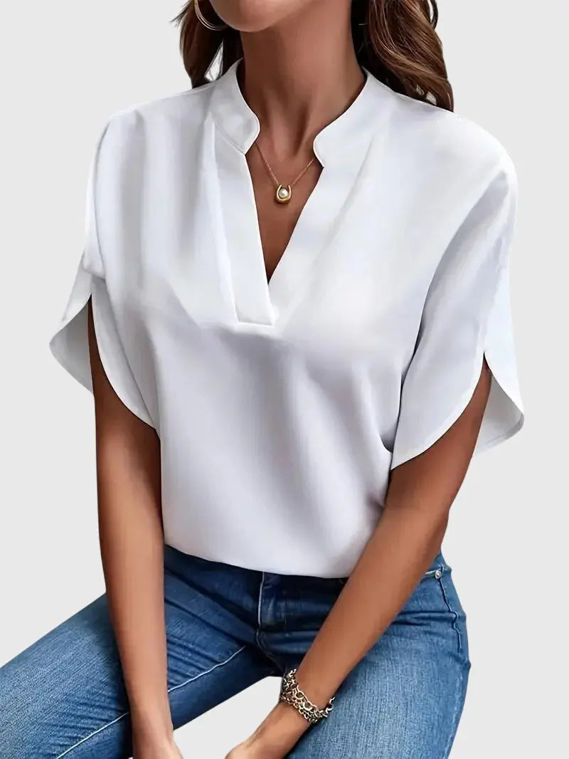 Beatrix™ | Soft and Elegant V-Neck Shirt Hazel & Ruth