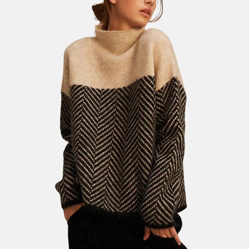 Eva - Herringbone Knit Sweater Mani And Rosi