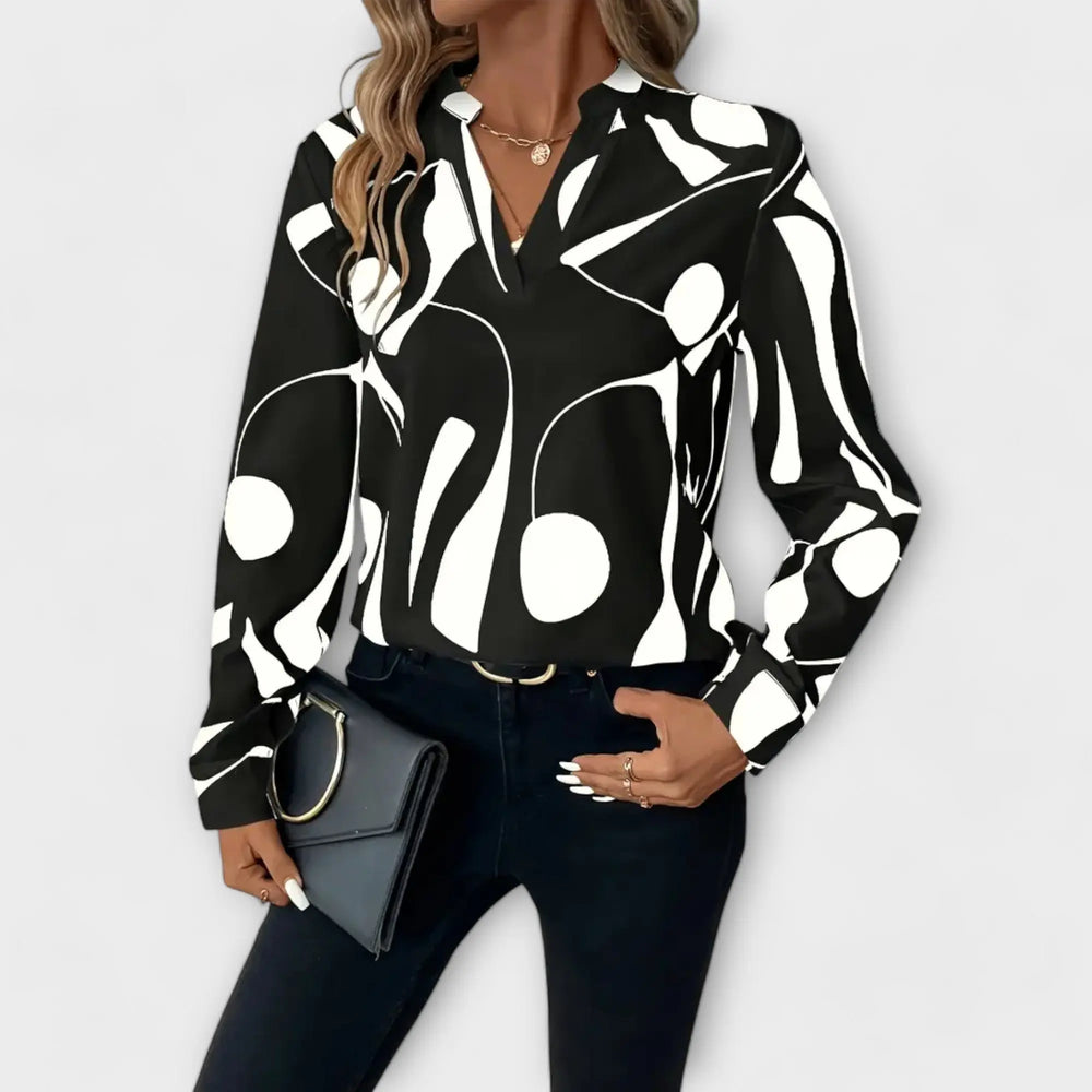 Lara™ Elegant Blouse With Design Mani And Rosi