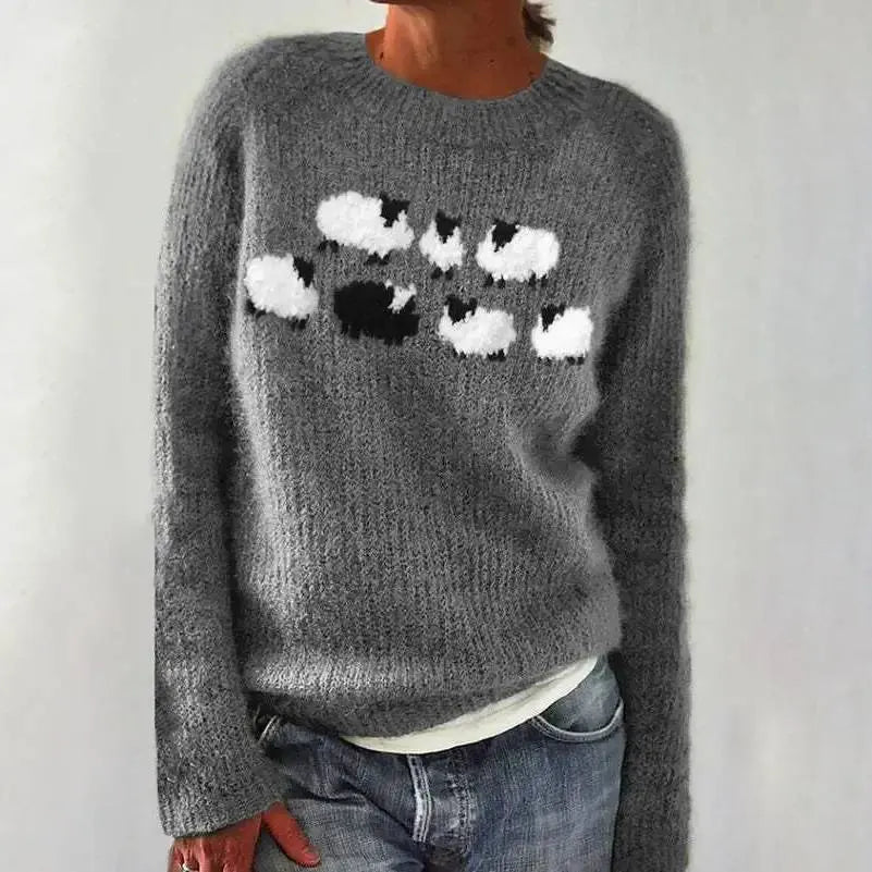Lina - Comfortable Cute Sheep Sweater Mani and Rosi