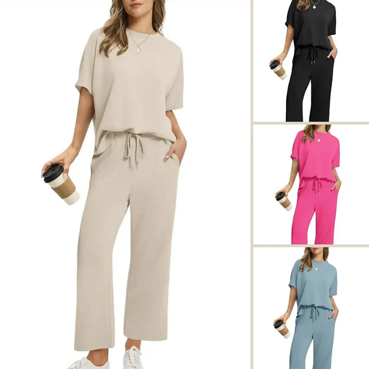 🌸 New Arrival! 50% OFF 💖 Soft Casual Top & Pants Set for Women - Ultimate Comfort & Style! ManiandRosi